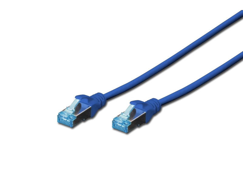 DIGITUS Câble patch Premium, Cat. 5e, SF/UTP, 3 m, bleu