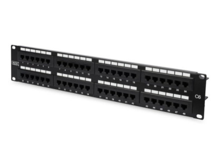 DIGITUS Panneau de brassage 19' Cat.6, classe E, 48 x RJ45