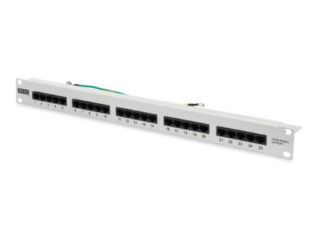 DIGITUS Panneau de brassage RNIS 19', CAT 3, 25 ports RJ45,