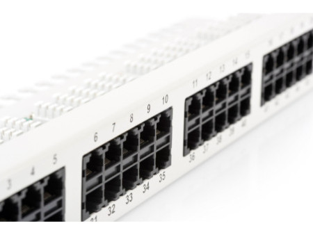 DIGITUS Panneau de brassage RNIS 19', CAT 3, 50 ports RJ45,