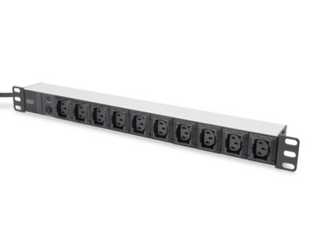 DIGITUS bloc multiprise 19', 10 ports, avec parasurtenseur