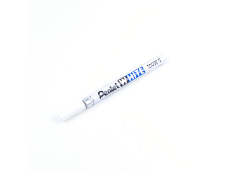 Pentel Marqueur permanent X100W, pointe ogive, 1,3 mm, blanc