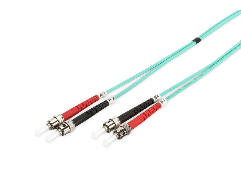 DIGITUS câble patch à fibres optiques, 2xST - 2xST,OM3, 10m