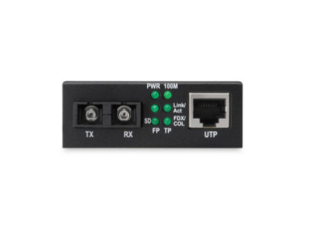DIGITUS convertisseur média Fast Ethernet, RJ45/SC, monomode