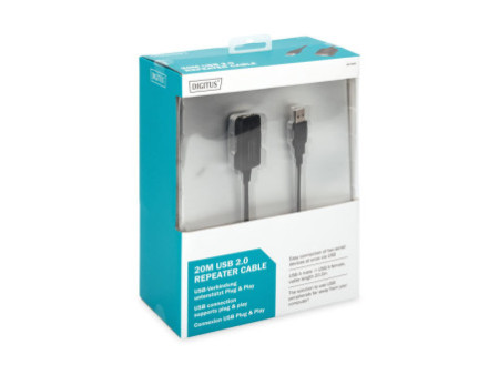 DIGITUS rallonge USB, mâle - femelle, 20,0m, USB-A