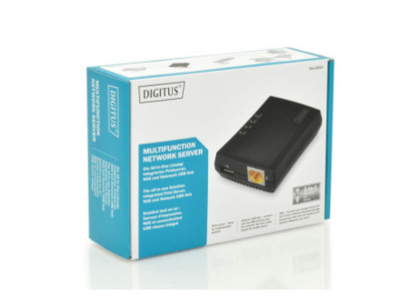 DIGITUS Mini Serveur d'impression multifonctions, 1 x USB2.0
