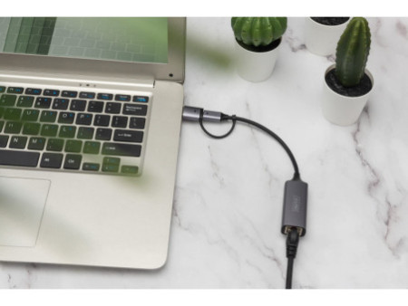 DIGITUS Adaptateur Gigabit Ethernet USB type-C, USB-C+USB A