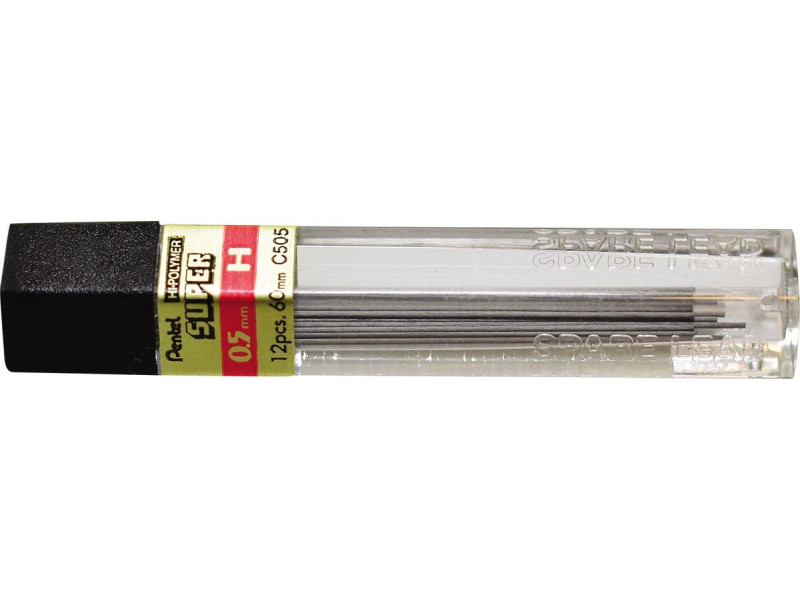 Pentel Etui mines HI-POLYMER SUPER, dureté: H