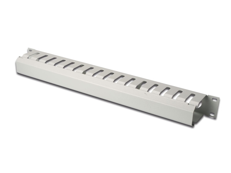 DIGITUS cage de gestion de câble, 1 U, gris clair (RAL 7035)