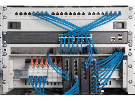 DIGITUS Passe câble pour baies réseau, 1 U