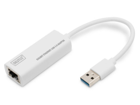 DIGITUS Adaptateur USB 3.0 vers Gigabit Ethernet, blanc