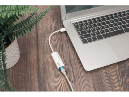 DIGITUS Adaptateur USB 3.0 vers Gigabit Ethernet, blanc