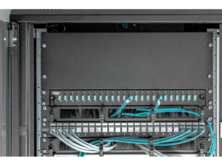 DIGITUS plaque de recouvrement 19', 4 U, (RAL 9005), noir