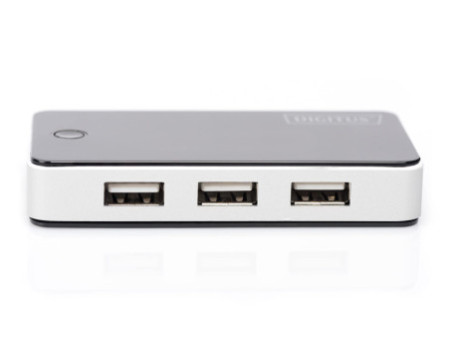 DIGITUS Hub USB 2.0, 7 ports, avec bloc d'alimentation, noir