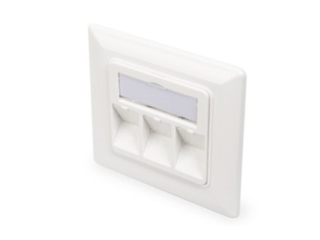 DIGITUS boîtier vide pour modules Keystone, 3 ports, blanc