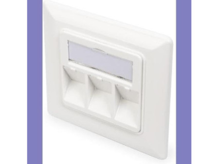 DIGITUS boîtier vide pour modules Keystone, 3 ports, blanc