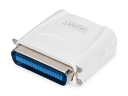 DIGITUS Serveur d'impression Fast Ethernet, parallèle, blanc