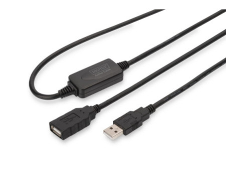 DIGITUS Câble de rallonge USB, mâle-femelle, 10 m,USB-A mâle