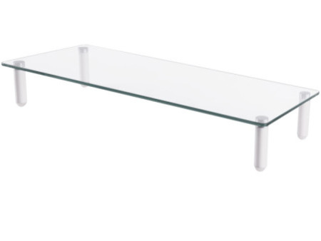 DIGITUS Support pour écran, verre, blanc