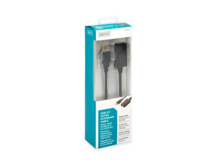 DIGITUS Câble rallonge USB 2.0 haute qualité, 5,0 m