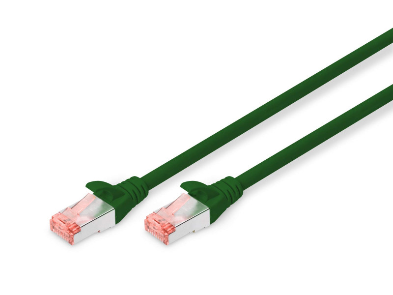 DIGITUS Câble de brassage, Cat. 6, S/FTP, 10,0 m, vert