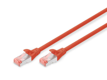 DIGITUS Câble de brassage, Cat. 6, S/FTP, 10,0 m, rouge