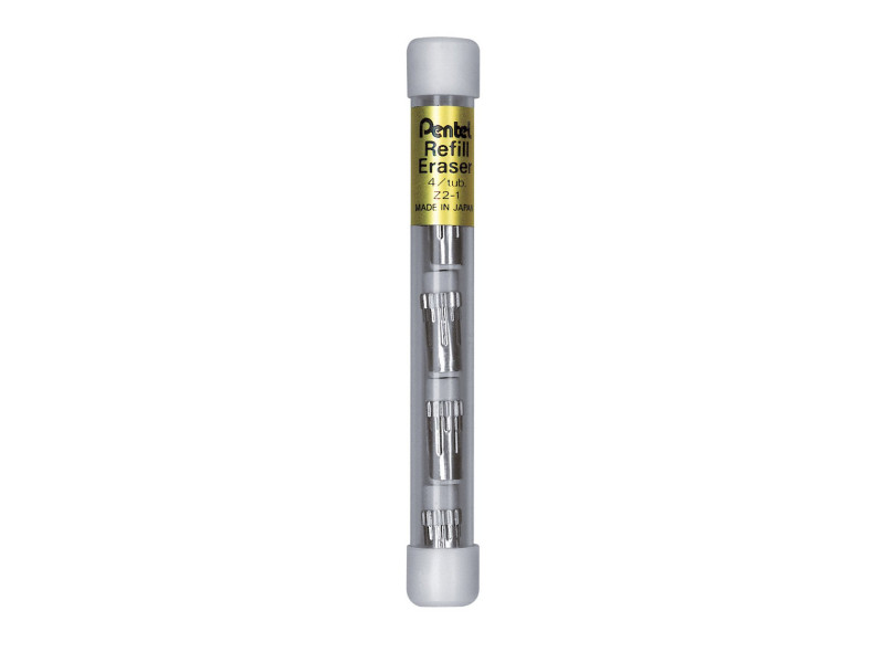 Pentel Gomme de rechange pour porte-mines, contenu: 4 pièces