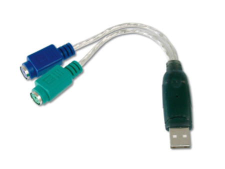 DIGITUS câble adaptateur USB 1.1 - 2 x PS/2, 180 mm