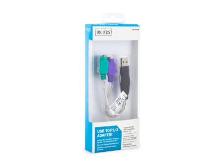 DIGITUS câble adaptateur USB 1.1 - 2 x PS/2, 180 mm