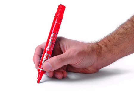 Pentel Marqueur permanent N50, pointe ogive, étui de 4