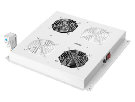 DIGITUS Unité de ventilation, 2 ventilateurs, gris clair