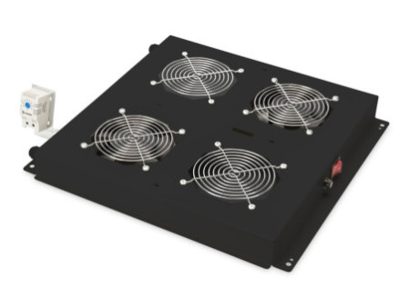 DIGITUS unité de ventilation de toit, 2 ventilateurs, noir