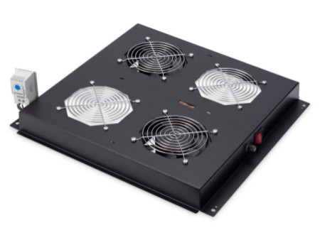 DIGITUS unité de ventilation de toit, 2 ventilateurs, noir
