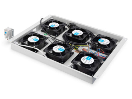 DIGITUS Unité de ventilation de toit, 6 ventilateurs, gris