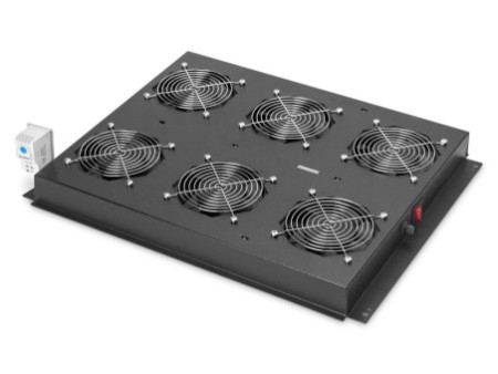 DIGITUS unité de ventilation, 6 ventilateurs,(RAL9005), noir