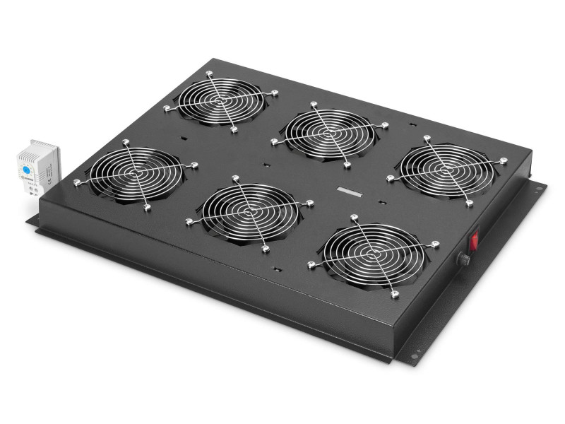 DIGITUS unité de ventilation, 6 ventilateurs,(RAL9005), noir