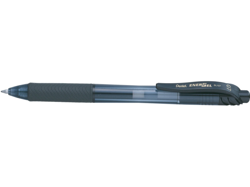 Pentel Stylo roller à encre gel EnerGel-X BL107, noir