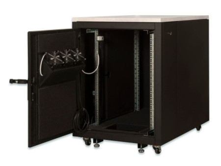 DIGITUS Baie réseau 19' SOUNDproof, 17 UH, érable