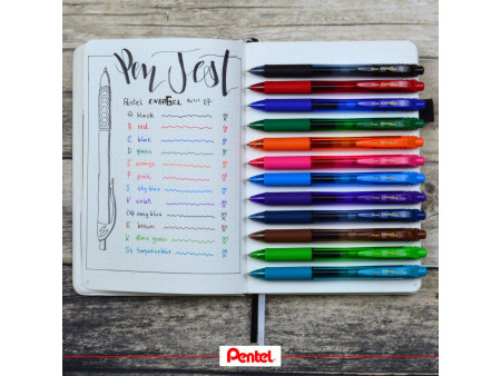Pentel Stylo roller à encre gel EnerGel-X BL107, violet