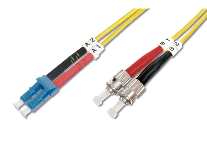 DIGITUS Câble Patch à fibres optiques, LC-Duplex - 2 x ST