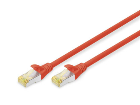 DIGITUS Câble de brassage Cat.6A, S/FTP, 3,0 m, rouge