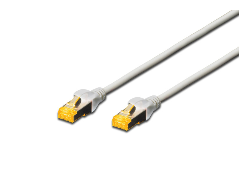 DIGITUS Câble de brassage Cat.6A, S/FTP, 10,0 m, gris