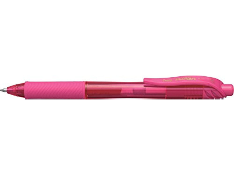 Pentel Stylo roller à encre gel EnerGel-X BL107, rose
