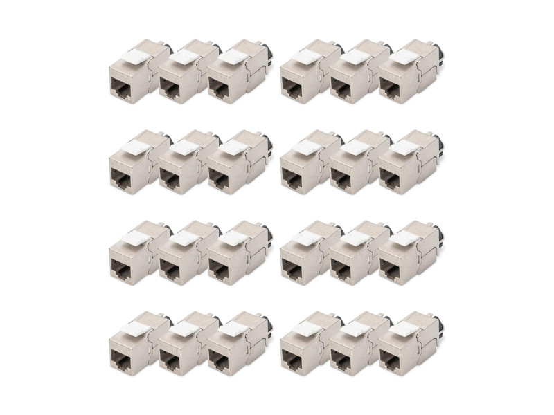 DIGITUS Module Keystone cat. 6A, blindé, gris