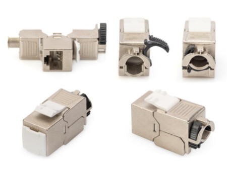 DIGITUS Module Keystone cat. 6A, blindé, gris