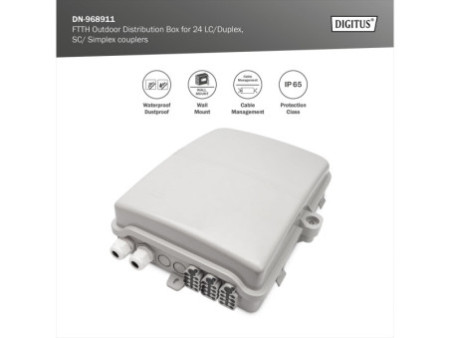DIGITUS Boîte d'épissures fibres optiques OUTDOOR, pour 48
