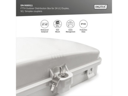 DIGITUS Boîte d'épissures fibres optiques OUTDOOR, pour 48