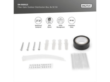 DIGITUS Boîte d'épissure fibres optiques OUTDOOR, pour 16