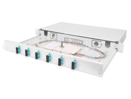 DIGITUS boîte d'épissure à fibres optiques OM3, équipée,