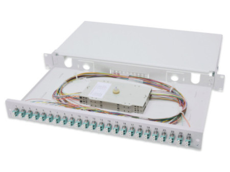 DIGITUS Boite d'épissure 19' à fibres optiques, OM3, équipée